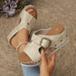 Comfortable Wedge Shoes for Women - Lightweight Slip-On Summer Sandals
