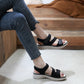 Leather Orthopedic Sandals for Women, Sporty Wedge with Arch Support