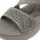 Platform Sandals for Women, Lightweight Rhinestone Velcro Summer Slides