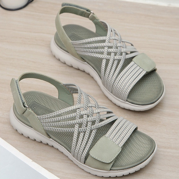 Comfort Sport Sandals, Elastic Strap Lightweight Walking Summer Slides