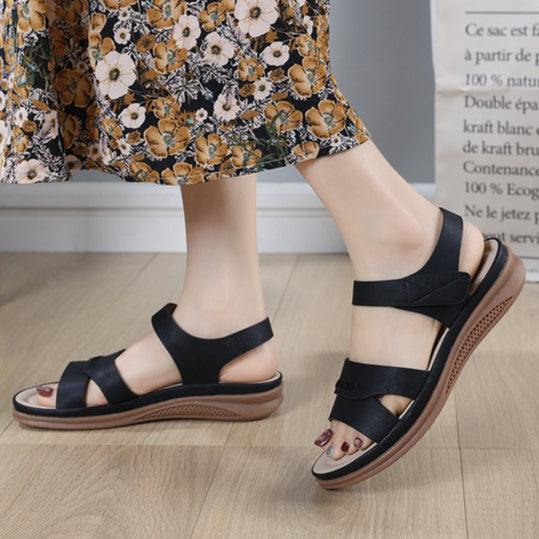 Retro Wedge Sandals for Women, Plus Size Lightweight Casual Summer Heels