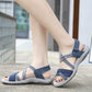 Elastic Sport Sandals for Women, Stretchy Velcro Athletic Walking Slides