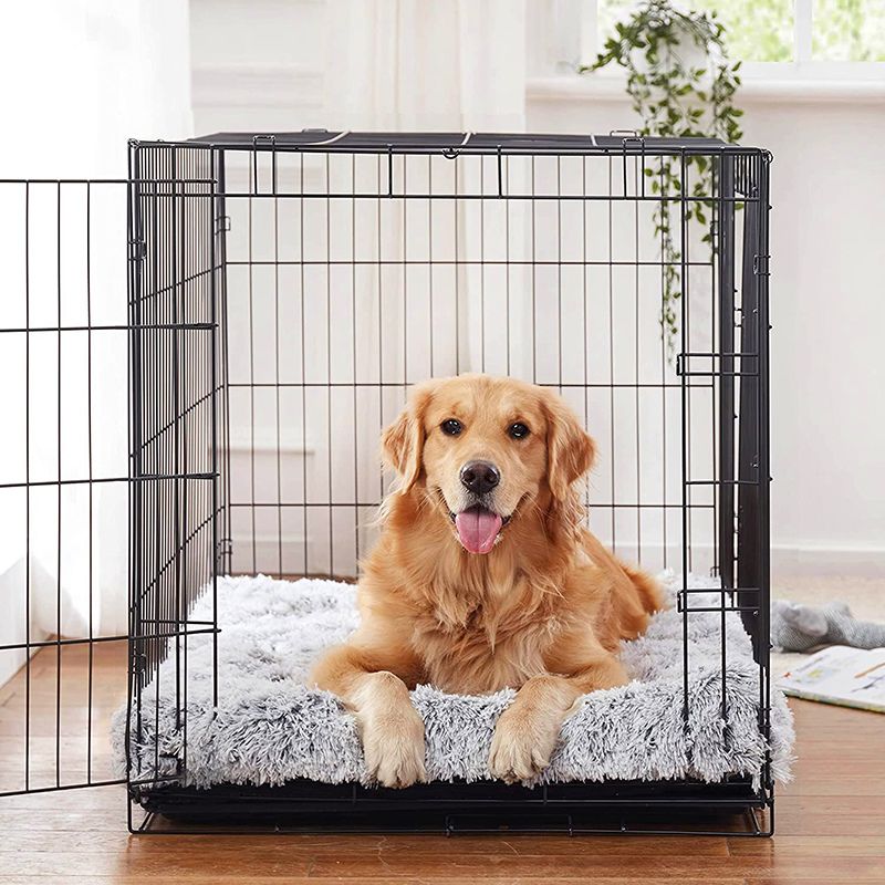 Orthopedic Memory Foam Dog Bed Pillow: plush fabric and stitching detail