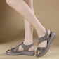 Platform Sandals for Women, Lightweight Rhinestone Velcro Summer Slides