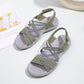 Elastic Sport Sandals for Women, Stretchy Velcro Athletic Walking Slides