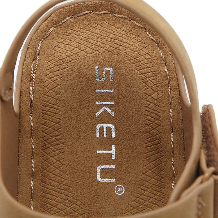 Sport Sandals for Women, Chunky Sole Hook-and-Loop Lightweight Summer Slides