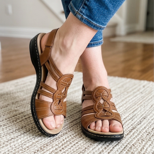 Women's Wide Width Wedge Sandals - Comfortable One-Strap Platform