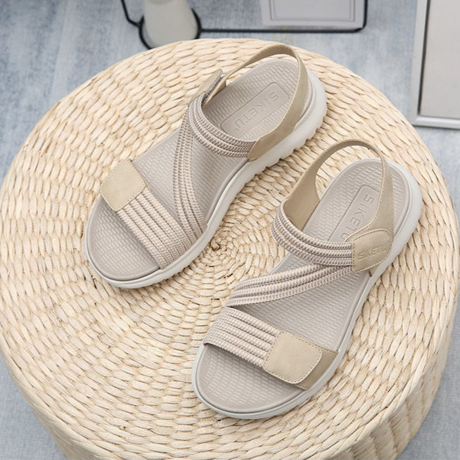 Elastic Strap Sandals for Women, Lightweight Sport Comfort Summer Slides