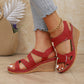 Platform Sandals for Women - Adjustable Criss-Cross Straps with Arch Support