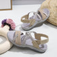 Elastic Sport Sandals for Women, Stretchy Velcro Athletic Walking Slides