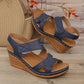 Platform Sandals for Women - Adjustable Criss-Cross Straps with Arch Support