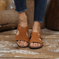 Cork Wedge Slide Sandals for Women - Lightweight Retro Platform Slippers
