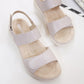 Massage Sandals for Women, Velcro Sponge Insole Summer Comfort Slides