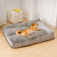 Calming Dog Cushion Bed: inside fill and base view