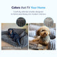 Orthopedic Washable Dog Sofa Bed: sizing reference next to a dog