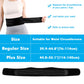 Adjustable Back Support Belt: size chart reference