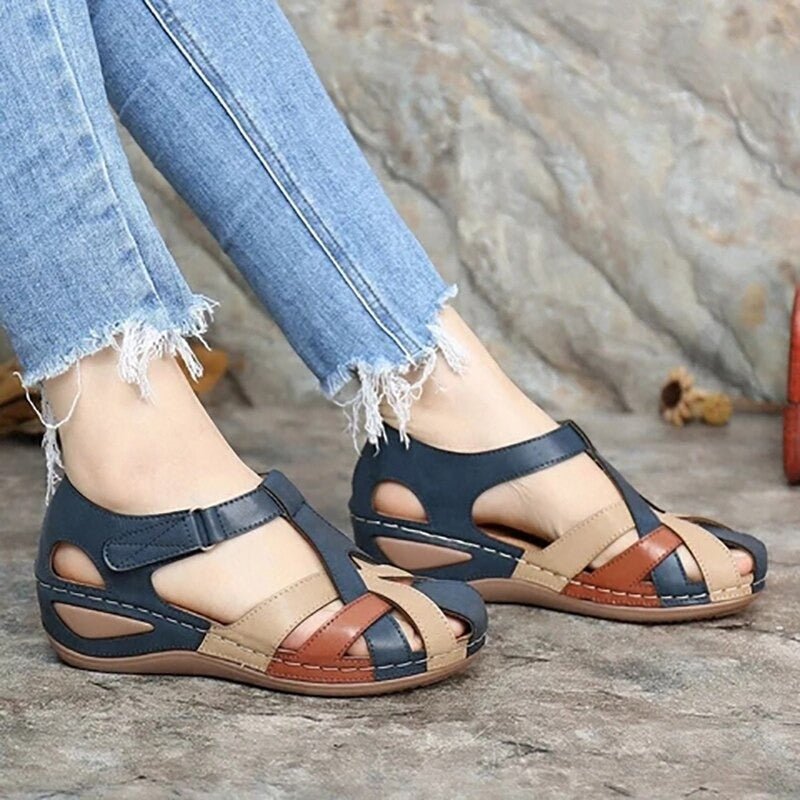 Supportive Sandals for Women with Velcro Strap