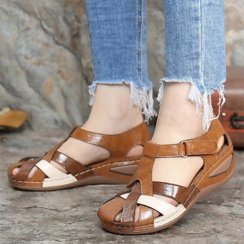 Supportive Sandals for Women with Velcro Strap