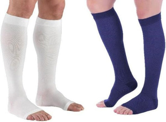 Open Toe Compression Socks - Easy to Put On Toeless Support Stockings!