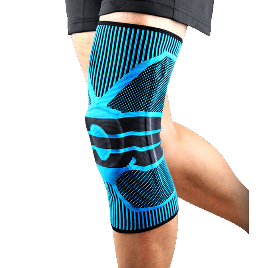 Knee Brace Compression Support Sleeve with Silicone Patella Stabilizer