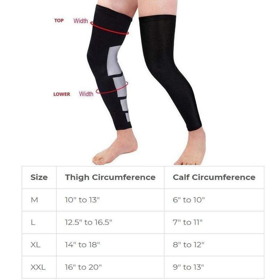 Thigh High Compression Stockings Full Leg Sleeves